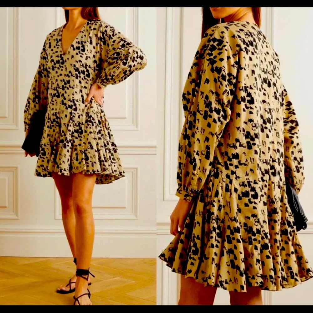 Annie bing summer cheetah dress  nwt medium